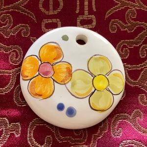 Henricot Quimper hand painted pendant.